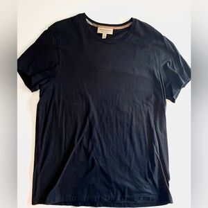 Burberry Men's Black Short Sleeve Tee with embroidered logo